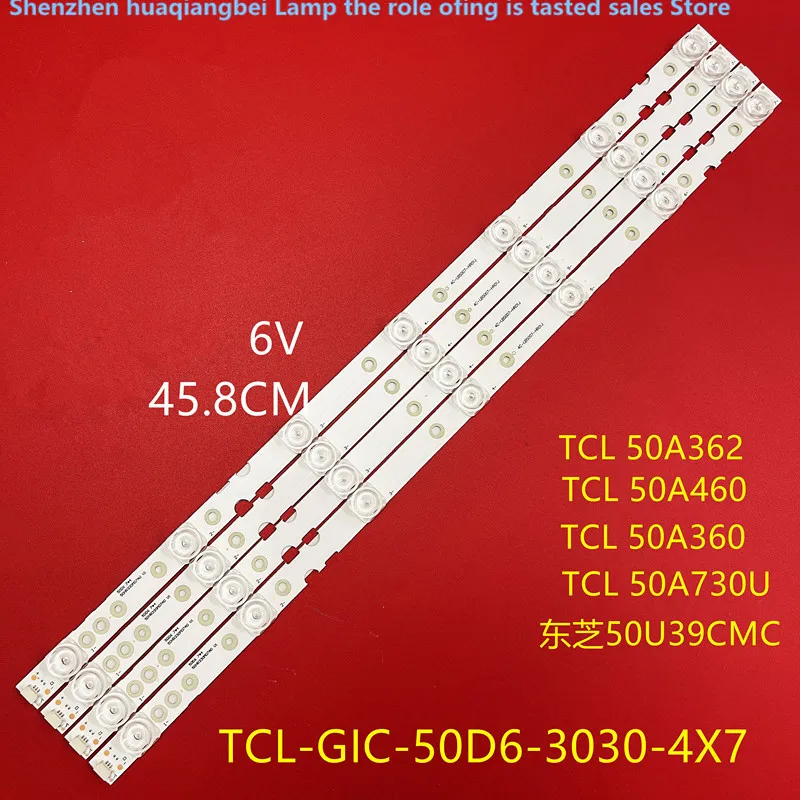 

LED Backlight Strip for 50P65US 50S421 50S423 NEW-GIC-50D6-3030-4X7-LX20180417 4C-LB5007-YH02J 4C-LB5007-ZM03J 45.8CM 6V 7LED