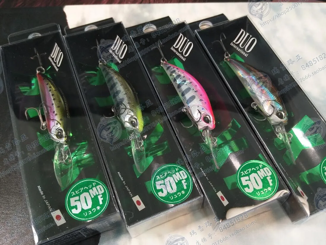 

Japan DUO SPEARHEAD RYUKI Spearhead 50MDF Deep Submersible Float Minnow 3.4g Crossed Mouth Spot Gui Bait