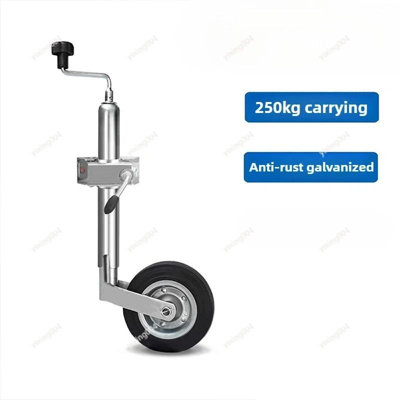 Top Wind Trailer Jack Jockey Wheel, 48MM Tube Anti-Rust, RV Caravan Camper Support Accessories
