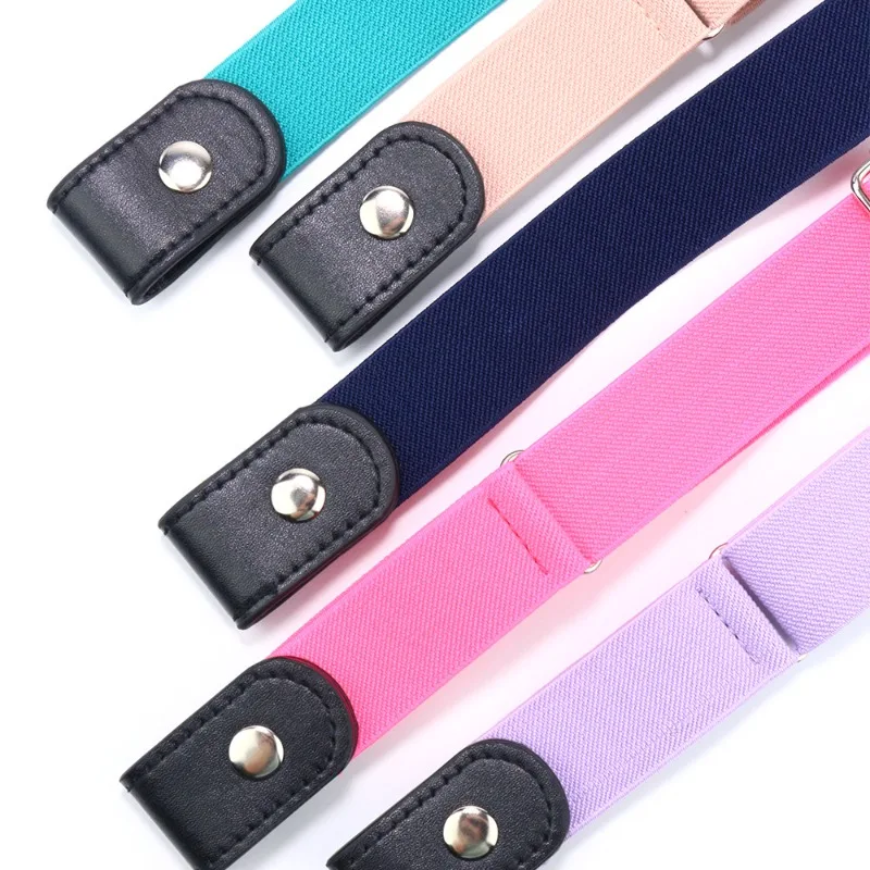 Lazy Invisible Elastic Belt For Women No Buckle Jean Waist Tightener Adjustable Stretch Strap
