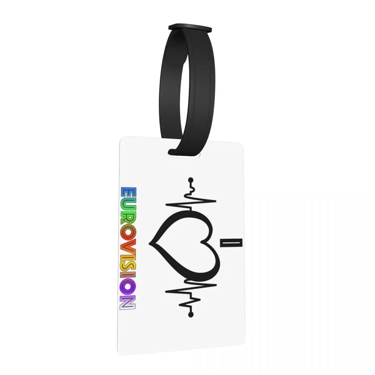 

Я люблю Евровидение - веселковый узор, багажные бирки, аксессуары для чемодана, дорожный багаж, посадочная бирка, держатель этикетки, идентификационное имя, адрес