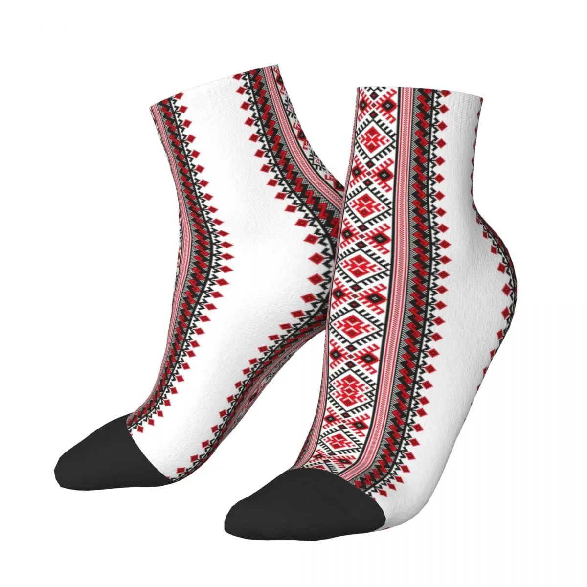 Custom Cool Ukraine Vyshyvanka Embroidery Socks Women Men Warm 3D Printing Bohemian Geometric Sports Basketball Socks