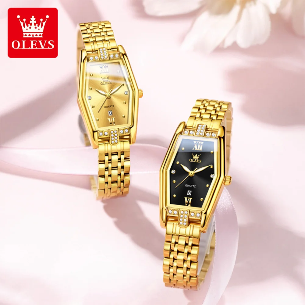 OLEVS Watch 3699 Women Watches Luxury Original Elegant Quartz Watch Waterproof Luminous Date Ladies Watch Bracelet Set New Reloj