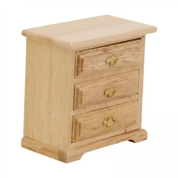 

Wooden Cabinet Miniature Furniture Dollhouse Bedroom Model Drawers Retro Decor Shelf for Kids Photo Props