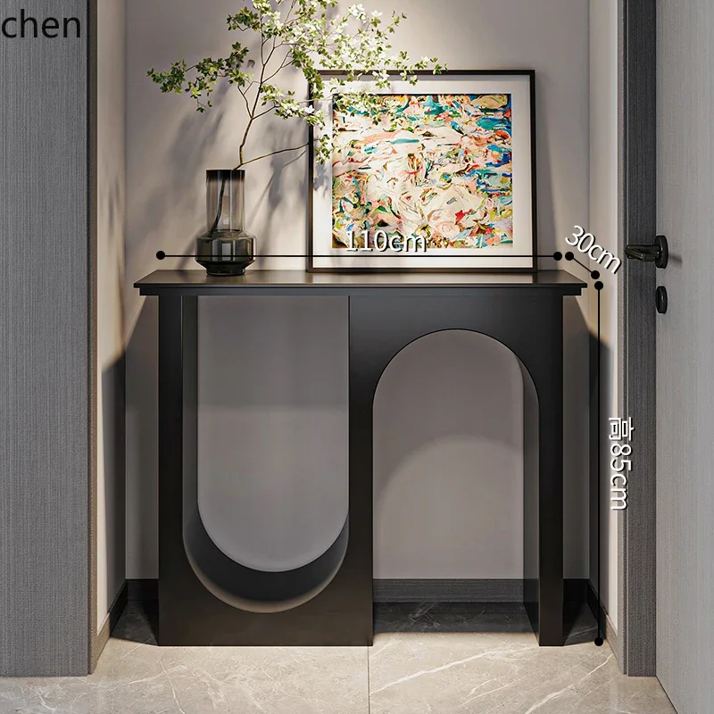 

PYH minimalist rock slab entrance table home office aisle frame corridor double arc entrance platform