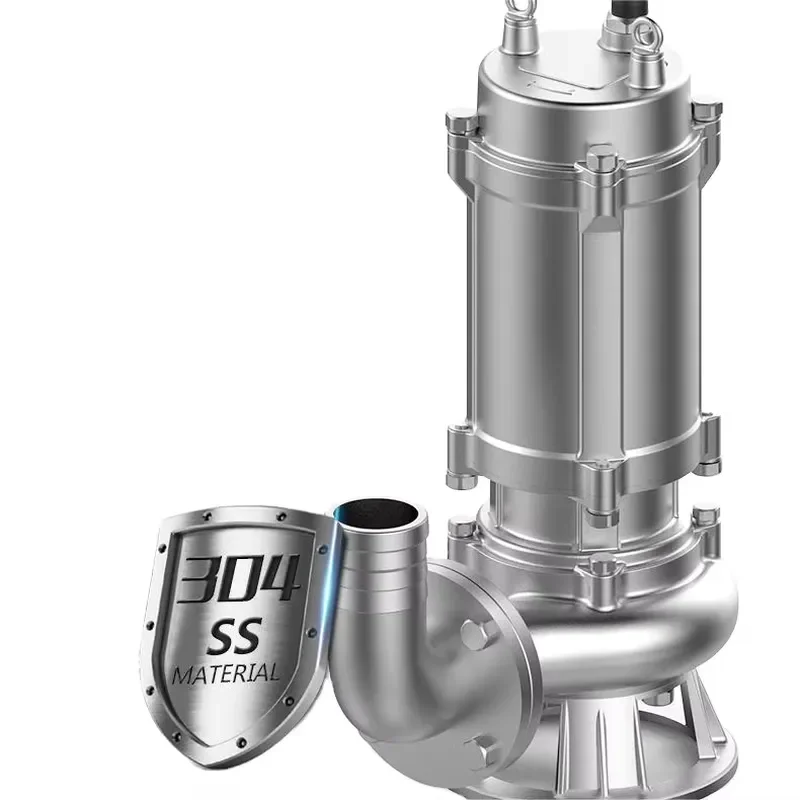 Aikon Stainless Steel WQ Series Customized Ss304 Large Flow Submersible Sewage Pump
