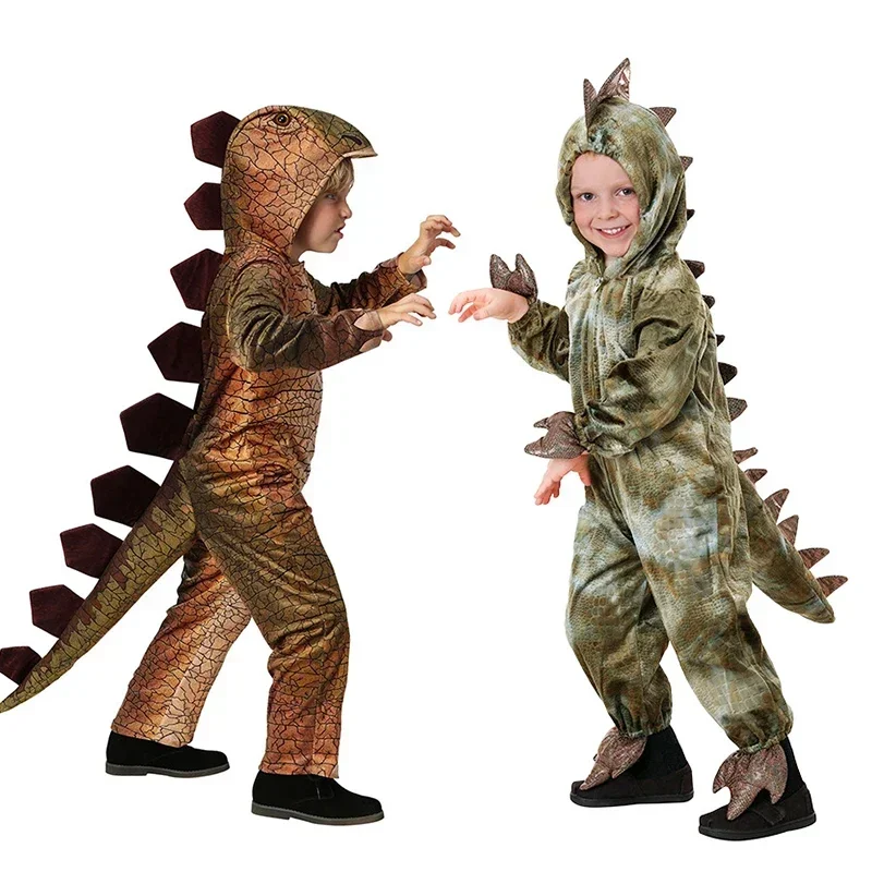 2021 kids trickerotops dinosaur costumes girls boys Halloween cosplay children dinosaur prefer game party rode play dress up gif