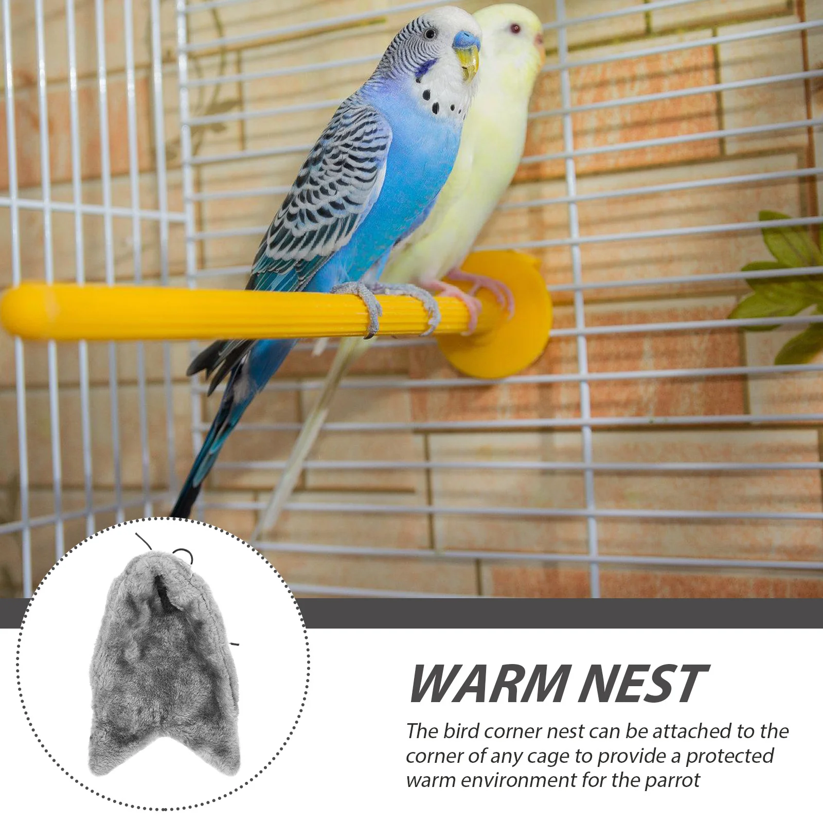 

Strong Breathable Parrot Nest Corner Bed for Cage Easy Hang Tree Branch Shelter Bird Nest Corner Bed for Bird Parrot Supplies