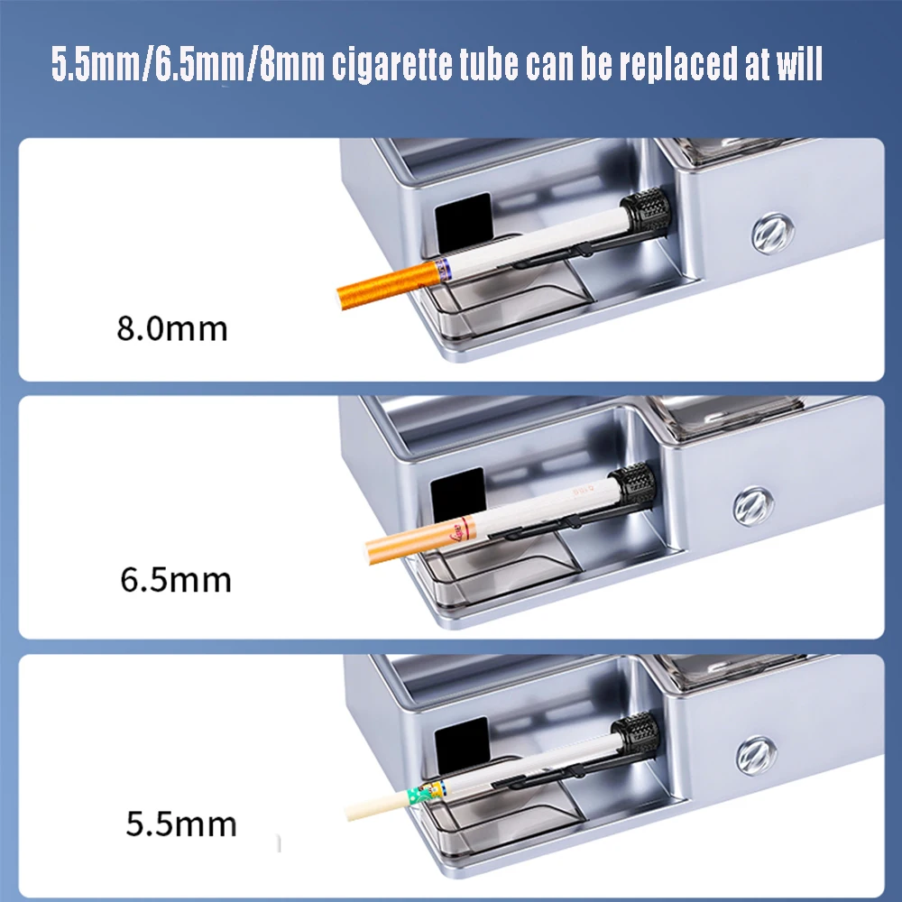 5.5/6.5/8mm Caliber Integrated Cigarette Rolling Machine Infrared Sensing Dual Tobacco Filling Inlet Automatic Cigarette Maker