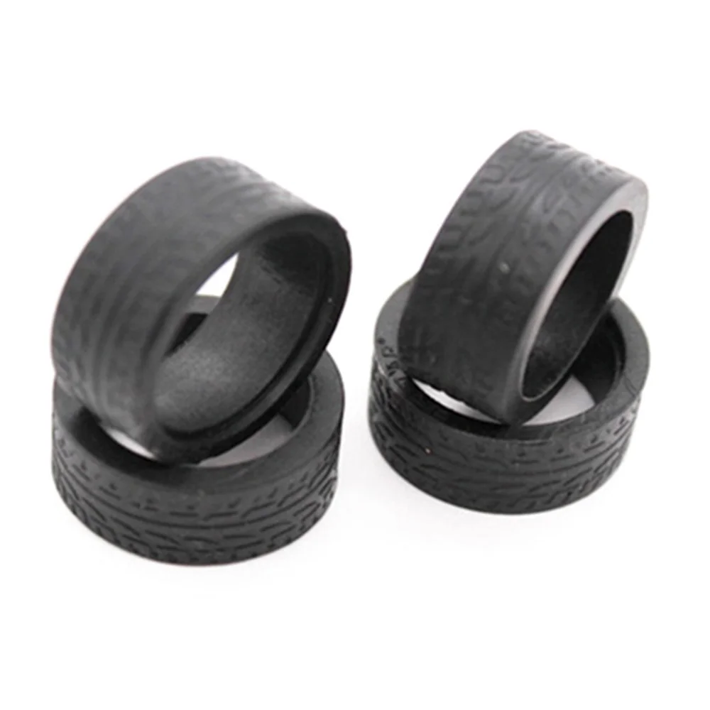 4Pcs Rubber Tyre Tires Wheel for K969 K989 P929 Iw04M Iw02 Mini-Z Mini-D Mini-Q 1/28 RC Drift Racing Car