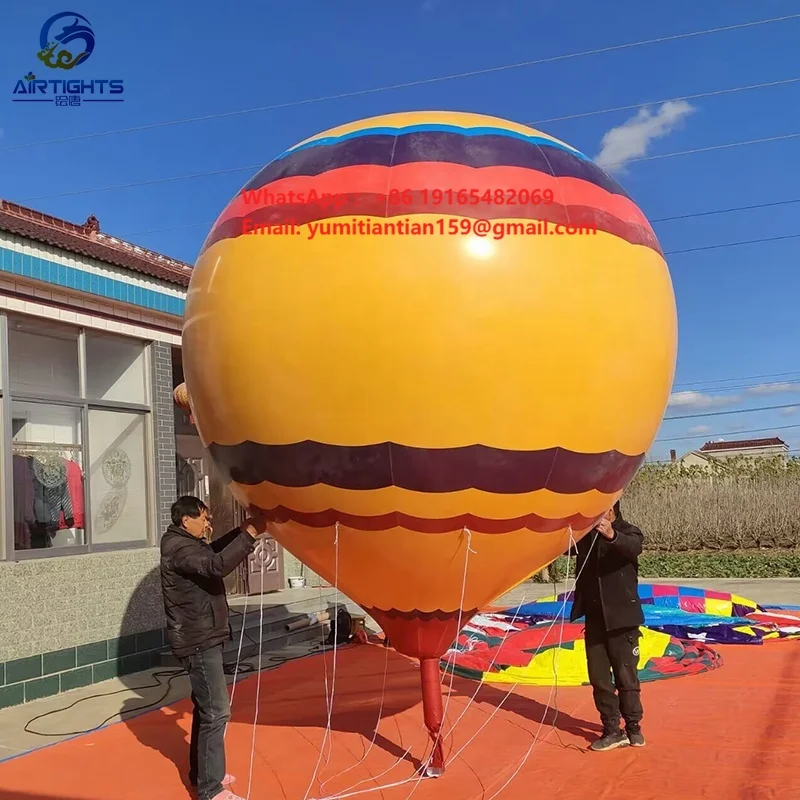 Custom Different Colors Hot Air Balloon Shape Inflatable Helium Balloon