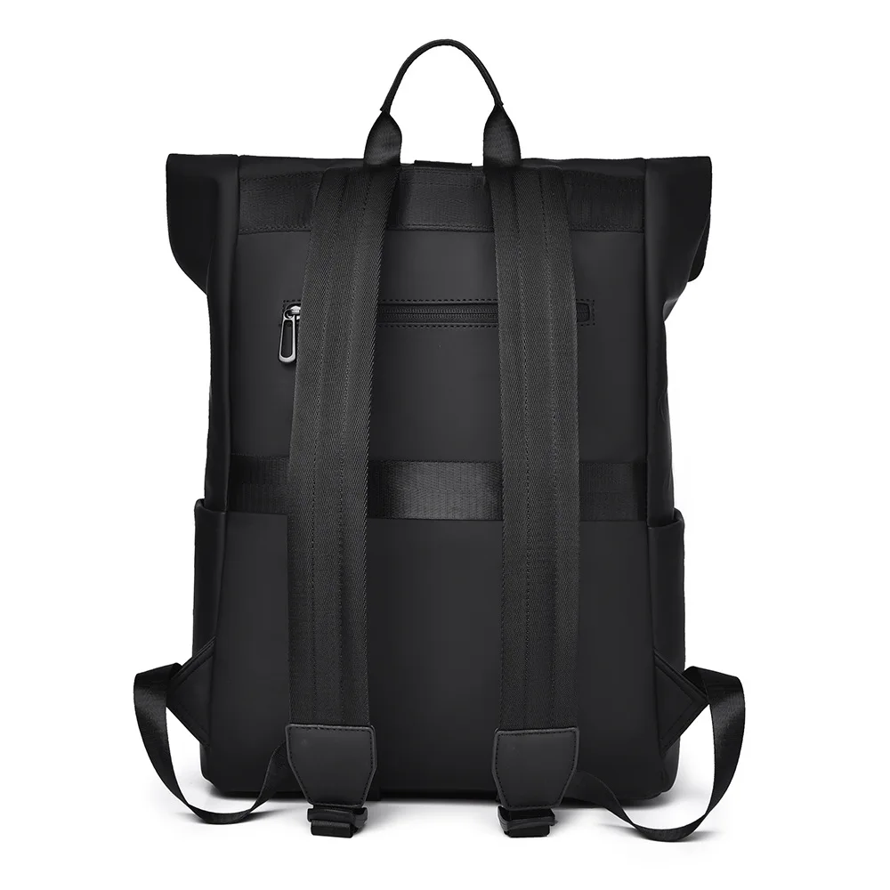 New Men's Flip Cover Magnetic Buckle Backpack, Casual Outdoor Travel Backpack, Multi-functional Large-capacity Computer Backpack