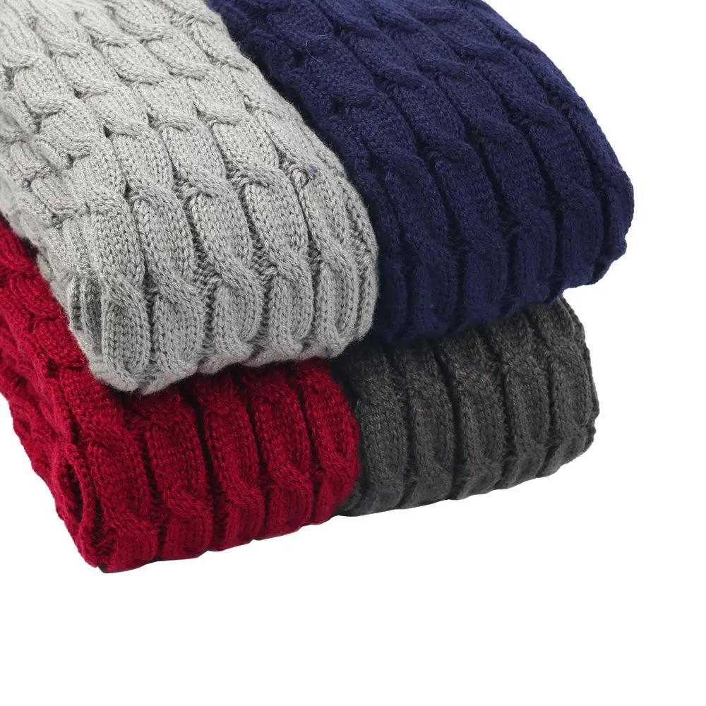 1 Pair Women Knitted Leg Warmers Winter Warm Wool Boot Covers Fleece-Lined Thicken Warm High Leg Cover Crochet Long Heap Socks