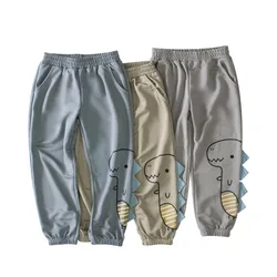 2024 Summer New Boy's Anti-mosquito Pants Cartoon Dinosaur Kids Thin Casual Air-conditioned Pants Baby Long Trousers Children