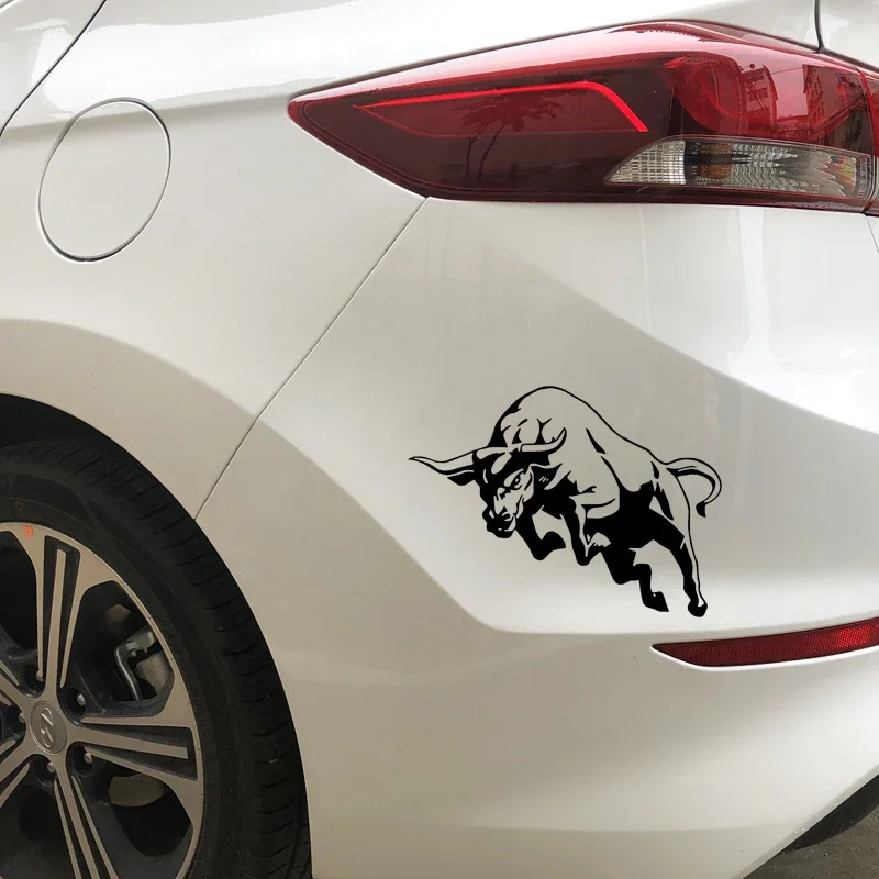 New Design Powerful Bullfight Shape Insurance Car Sticker Bar Creative Decoration Car Sticker Interior Decoration Animal, 13cm