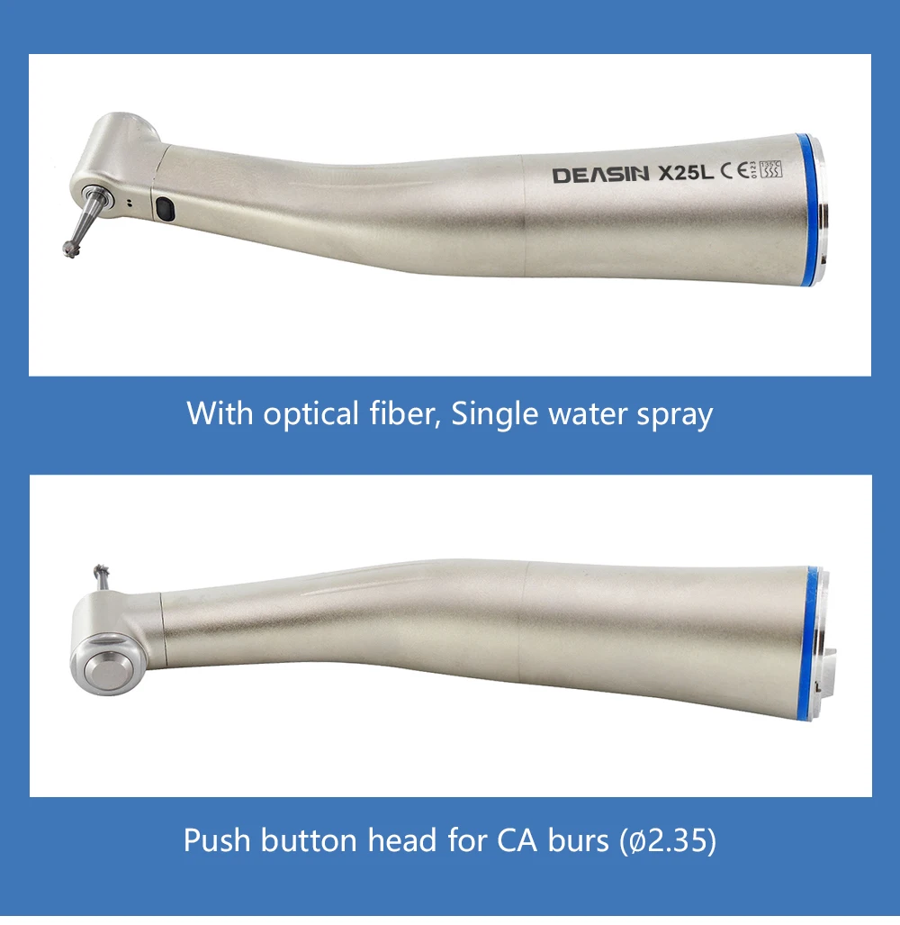High Quality Dental Low Speed Handpiece 1:1 1:5 20:1 Fiber Optic Straight Contra Angle X25L X95L Air Turbine