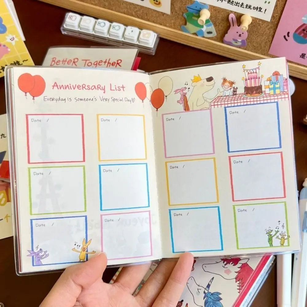 Cute Coco Girl 2026 Planner Color Inner Page with Calendar To Do List Notepad Gift Cartoon Agenda Book School Supplies