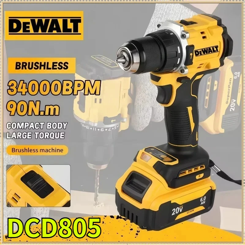 

DEWALT DCD805 Brushless Impact Drill Cordless Electric Screwdriver Multi-Function Hand Drill For DEWALT Battery Power Tool