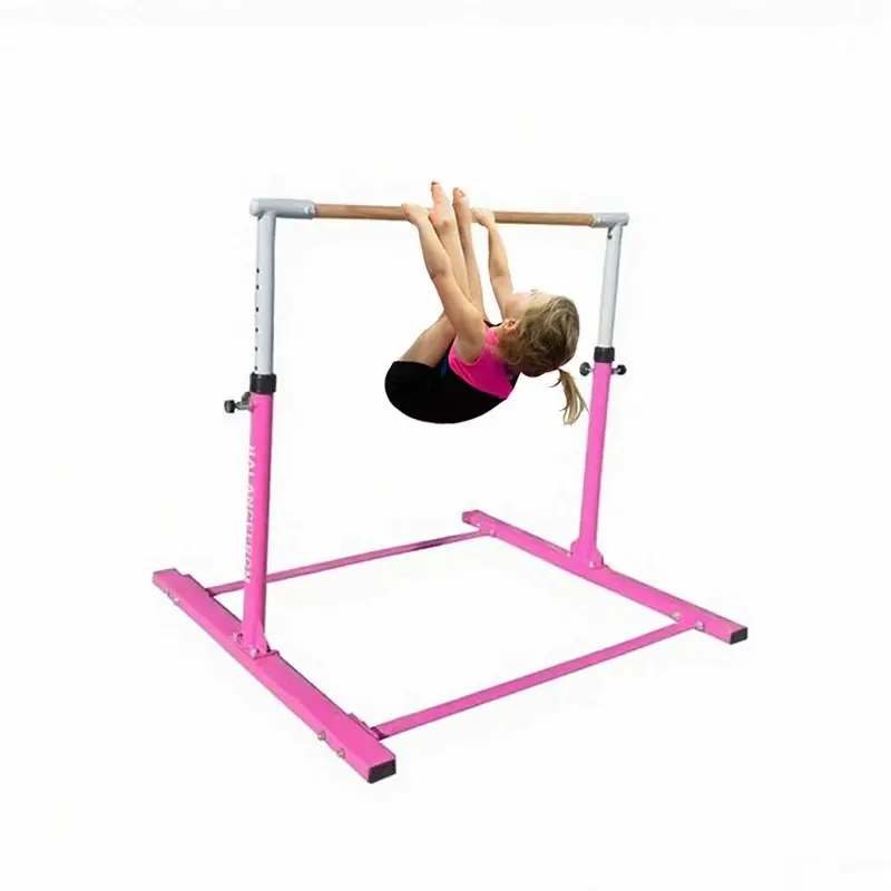 Adjustable 90cm Gymnastics Horizontal Bar Children's Portable Indoor Sports Training Gym Steel