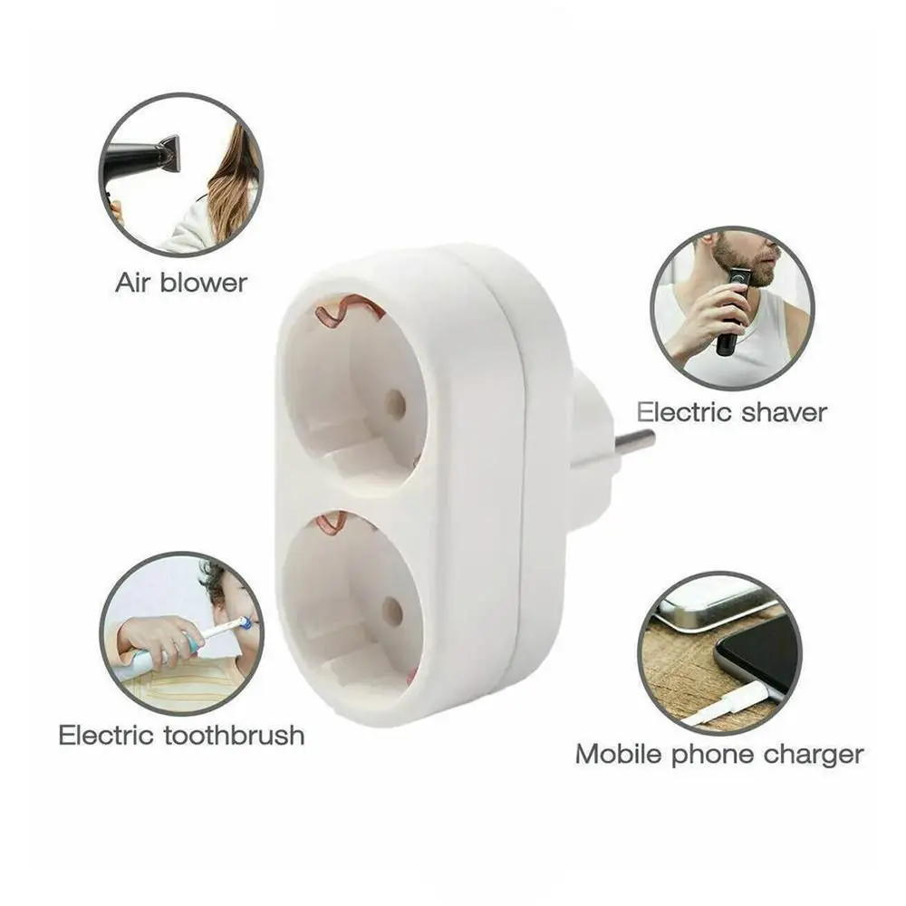 العالمي 1 إلى 3/4 طريقة الاتحاد الأوروبي تحويل المكونات مقاومة للحريق 250 فولت مقبس الطاقة التوصيل 16A محول السفر السفر الدولي