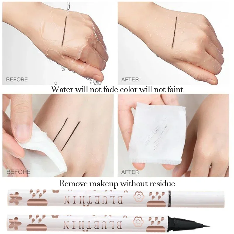 Delineador de ojos Aegyo Sal Strokes Down To Not Easy To Smudge, extremadamente fino, natural, duradero, resistente al agua y al sudor