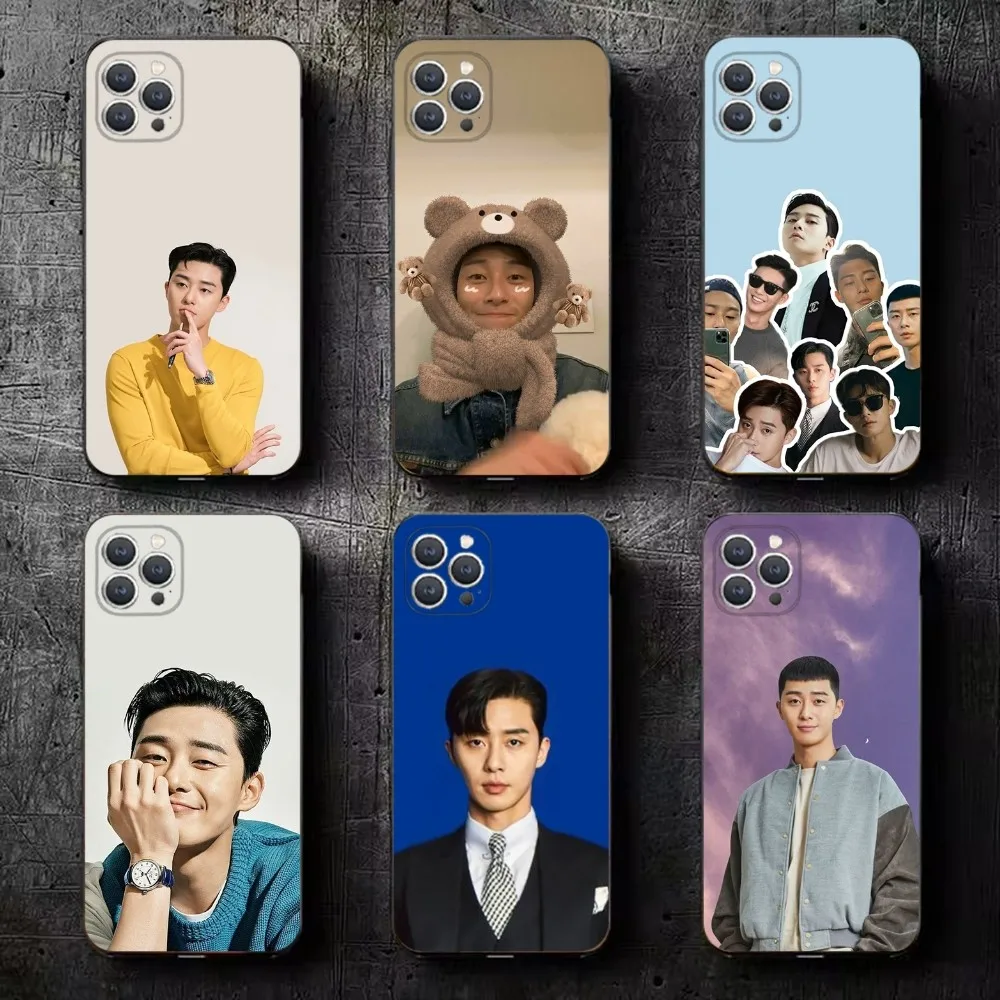 P-Park Seo Jun Kpop  Phone Case For iPhone 15,14,13,12,11,Plus,Pro Max,XS,X,XR,SE,Mini,8,7 Soft Silicone Black Cover