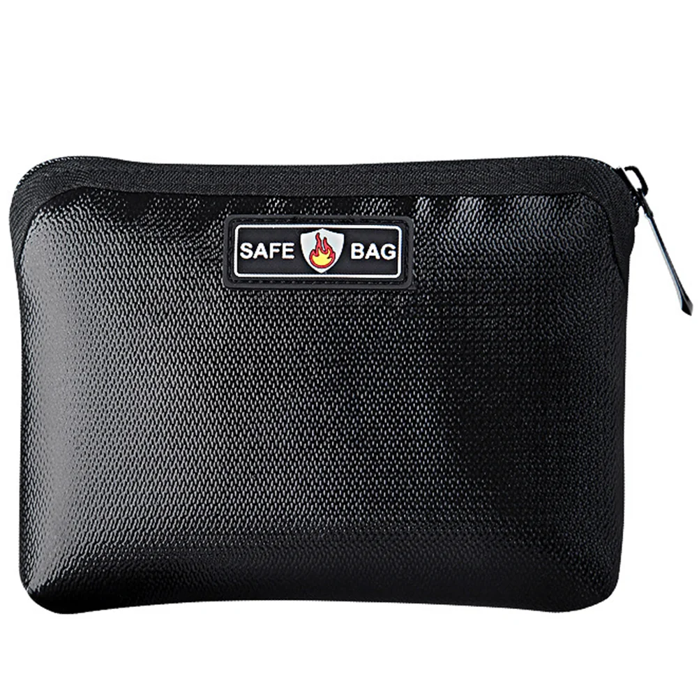 Fireproof File Bag Safe Storage Practical Wallet Explosion-proof Silicone Fiberglass Cloth