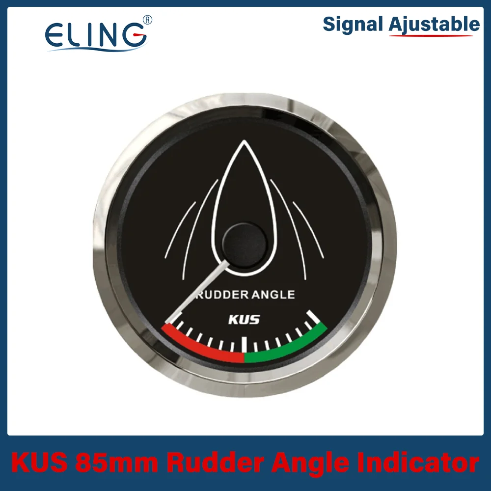 

Индикатор угла поворота руля KUS 85 мм, 0-190 Ом, с красной подсветкой, 12В/24В, для морских судов и яхт
