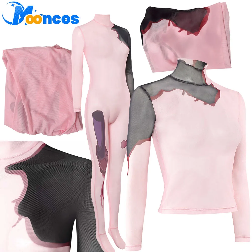 Stage of Alien Mizi Sua Cosplay Tattoo Jumpsuit Shirt Clothing Costume Zombie Stage Clothes for Women Halloween Carnival Party view 2
