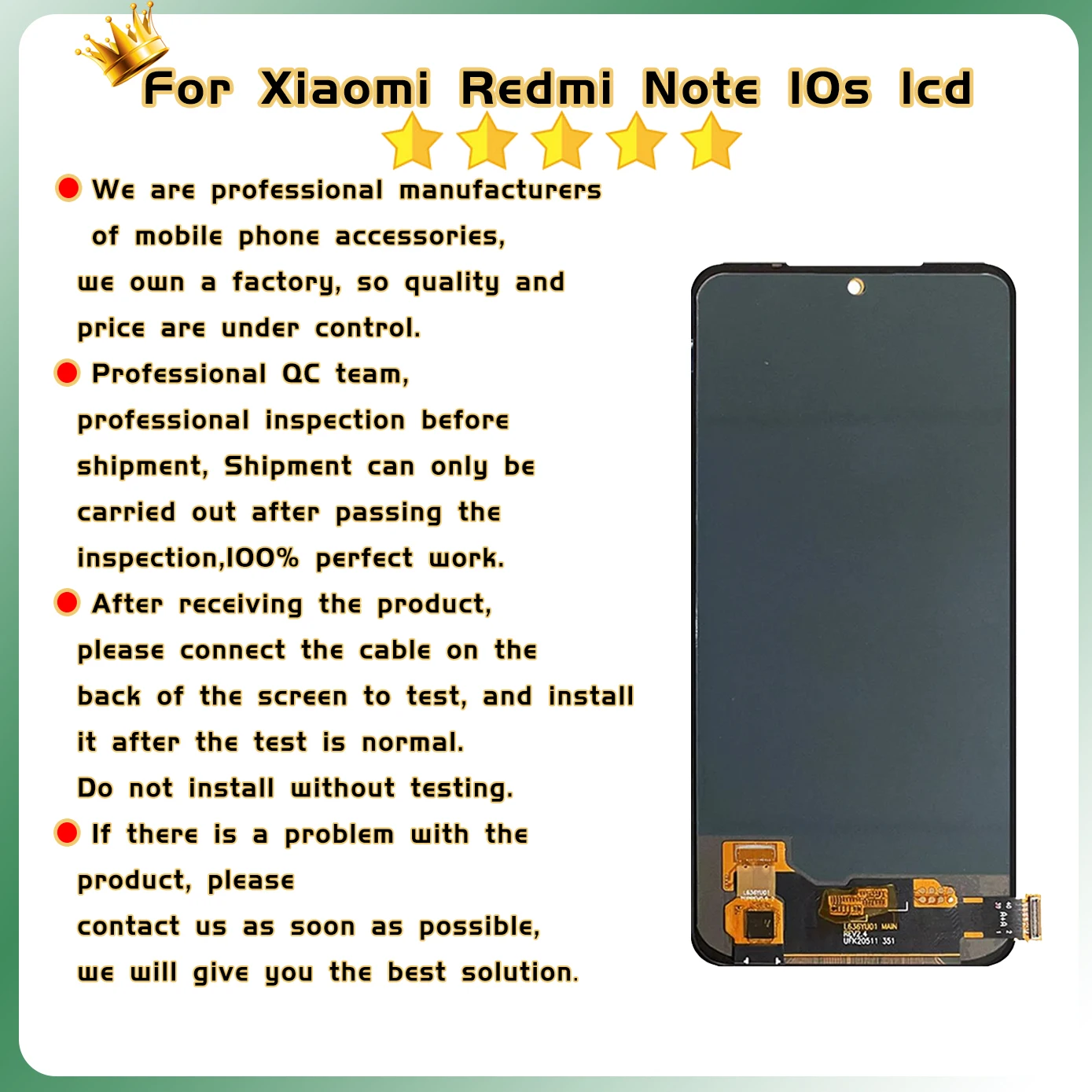 LCD AMOLED For Redmi Note10S M2101K7AI M2101K7BG For Xiaomi Redmi Note 10 4G 10S LCD Display Touch Screen Digitizer Assembly