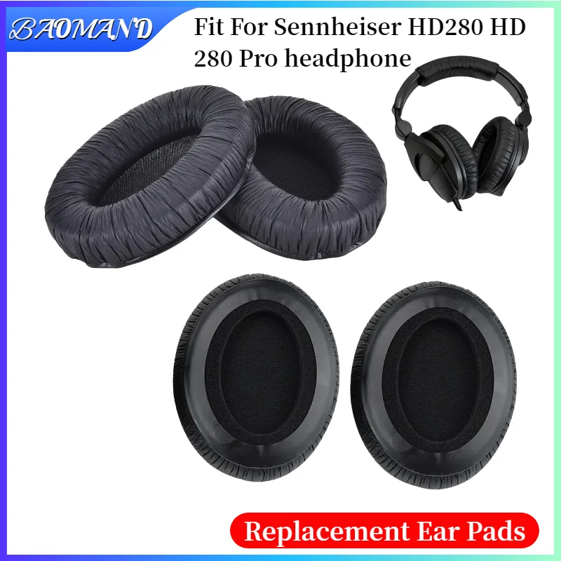 

Replacement Protein Leather Ear Pads Cushion Cover Earpads for Sennheiser HD280 HD 280 Pro Headset