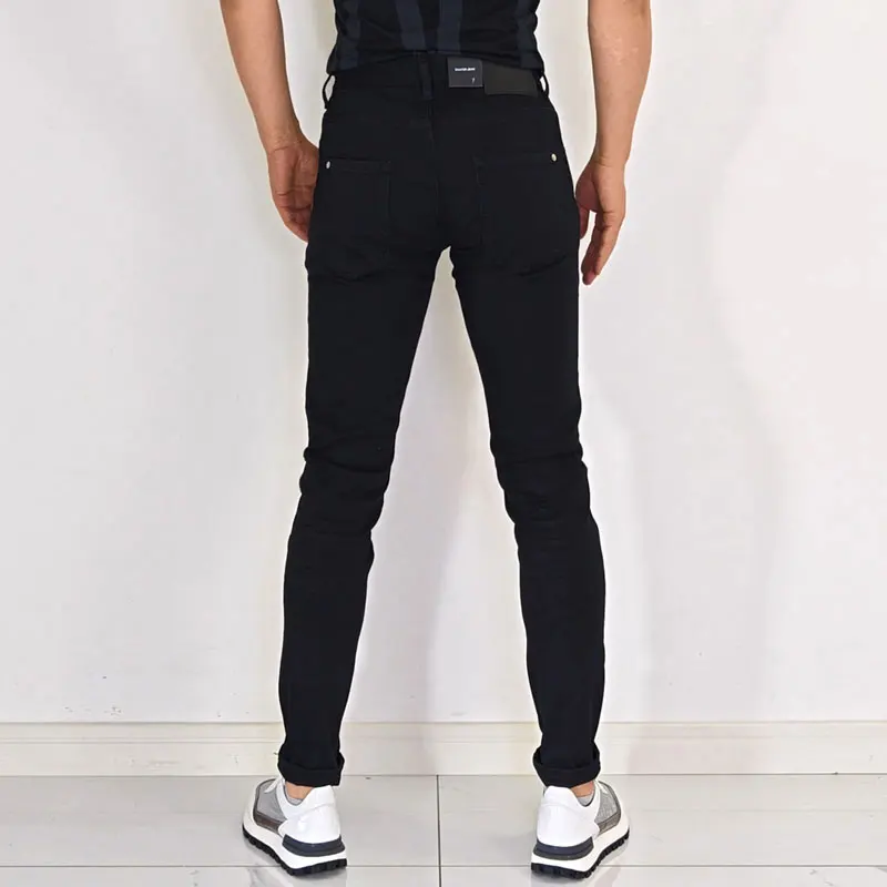 Street Fashion Men Jeans Black Stretch Slim Fit Vintage Jeans Men High Quality Brand Designer Casual Denim Pencil Pants Hombre