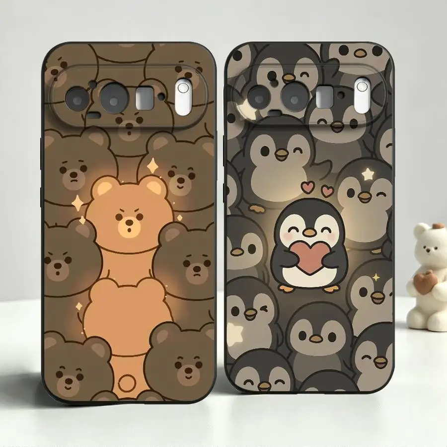 Imagen 3: Funda protectora para teléfono Google Pixel 10A 10 9 Pro XL 8a 9a 6 7 8 Pro 6a 7a Cute Penguin Love Art