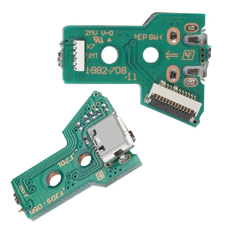 USB 충전 포트 소켓 회로 기판, PS4 컨트롤러용 커넥터, 12 핀 JDS 011 030 040 055 14 핀 001, 10 개