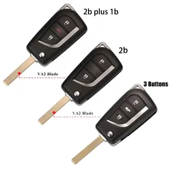 jingyuqin Remote Folding 2/3 Buttons Car Key Shell For Toyota Corolla RAV4 Before 2013 toy43 toy48