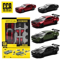CCA COOL CHIC AUTO 1/36 Dodge Challenger SRT Hellcat Assembled Modified Toy Car Model Diecast Alloy Miniature Collection Gift