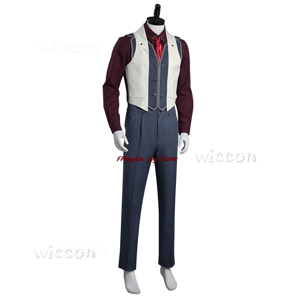 Anime Arcane Viktor Cosplay Costume LOL Shirt Vest Pants Wig Outfits Fantasia Mens Halloween Carnival Party Disguise Clothes