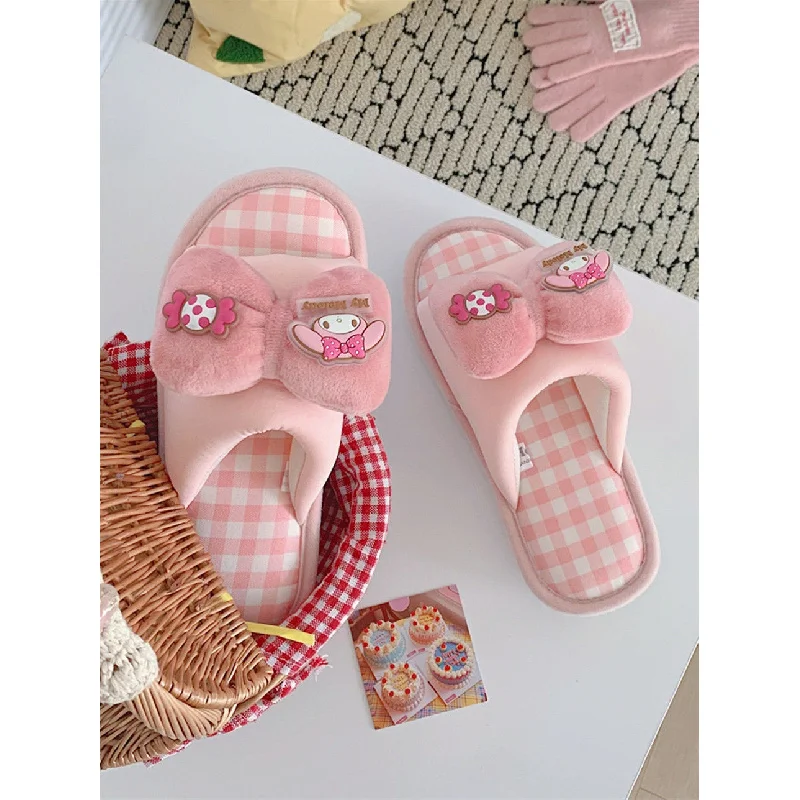 Fashion Hello Indoor Cotton Linen Shoes Spring Autumn Non-slip Soft Sole Casual Linen Slippers Women