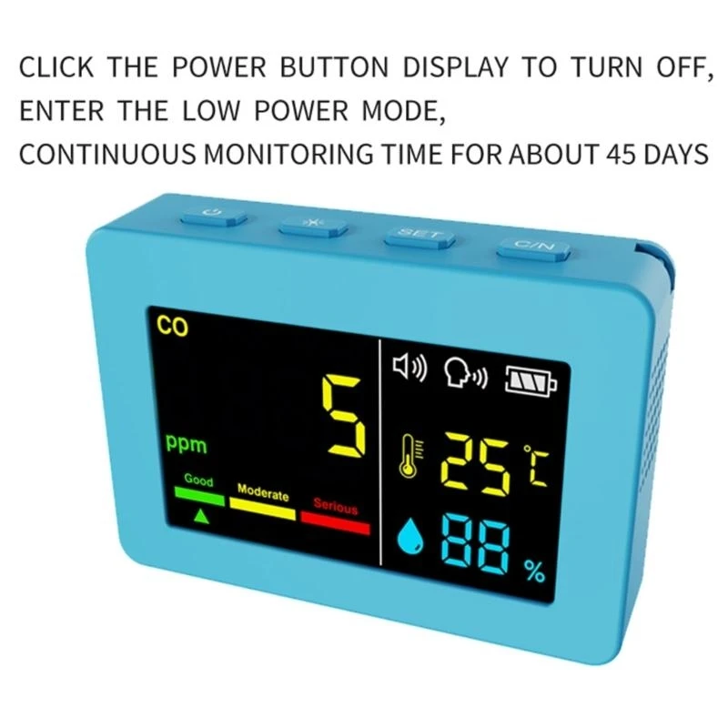 Gas Leak Detector Quick Responses Alarm Analyzers Leak Detector with Temperature 448A