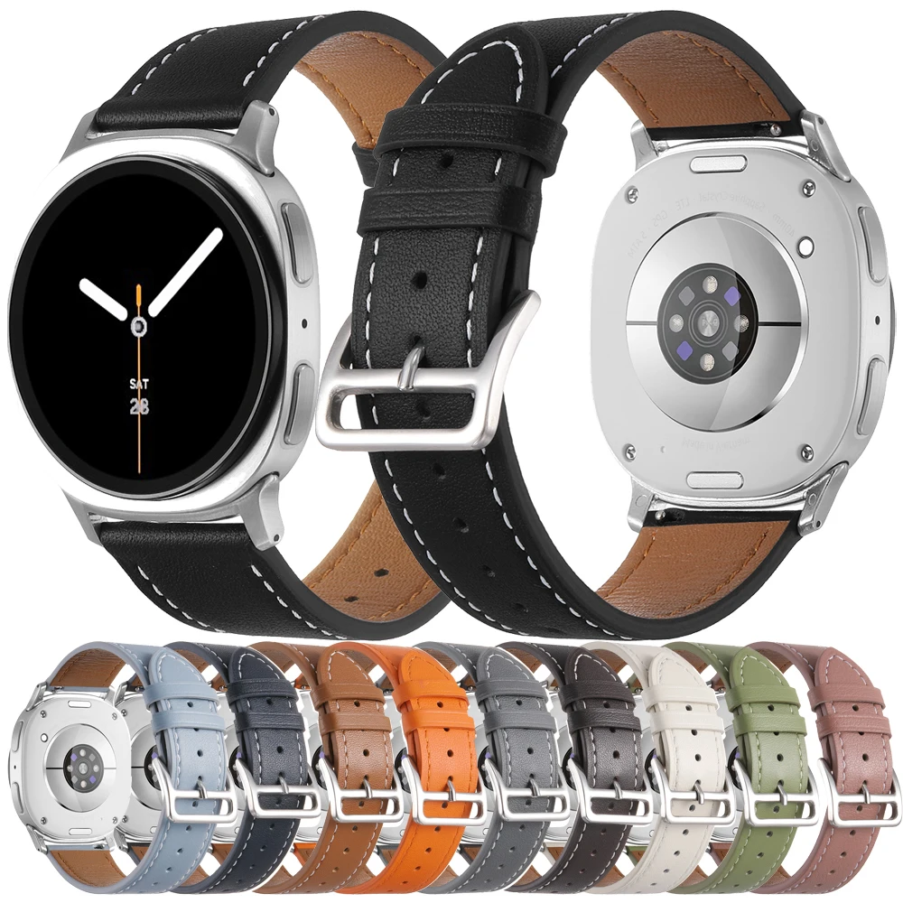

Leather Strap for Samsung Galaxy Watch Watch 8 40MM 44MM SmartWatch Band for Galaxy 8Classic 46MM Bracelet Wristband Accessories