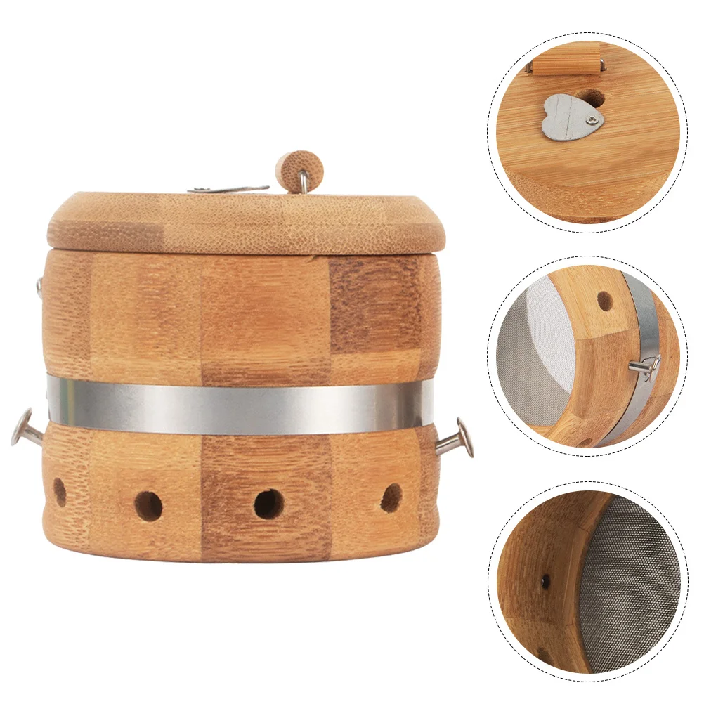

3-Gear Adjustable Wood Moxa Heat Tank Moxibustion Box Portable Wearable Rope Moxa Cone Holder for Body Pain Relief