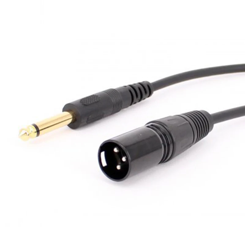 

XLR 3 Pin Plug To 6.35mm (1/4") Male Mono Jack Plug Cable High Quality Microphone Cord