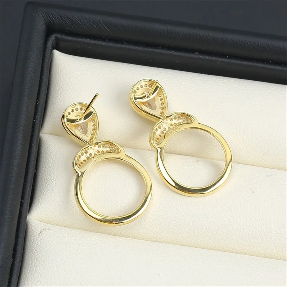 

S925 Sterling Silver Pearl Earring Settings DIY Jewelry Making Supplies Blank Earring Posts for Handcrafted Accessories No Pearl