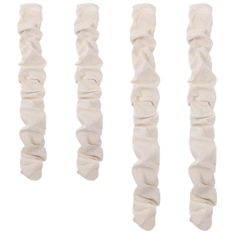 Pack Of 4 Premium Linen Lamp Cord Covers For Hanging Lights And Wire Organization In White Color Y5GB