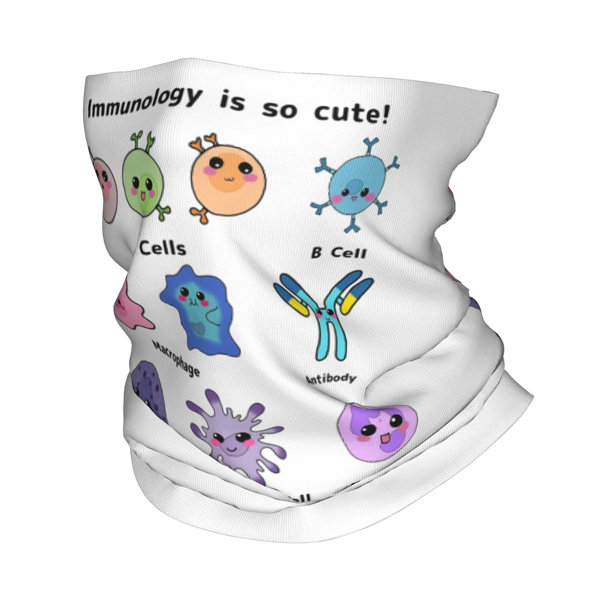 Immunologie is zo schattig Versie 2-bandana-nekhoes Gedrukte magische sjaal Multifunctioneel hoofdband Rijden voor heren Dames Volwassen Winter