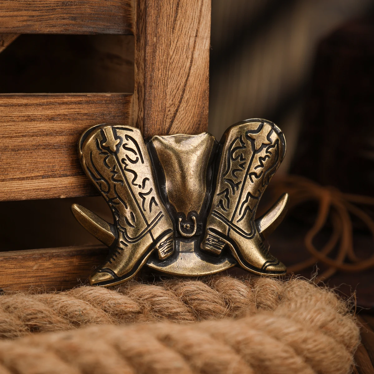 1 piece - Retro Western Buckle - Western cowboy style belt buckle - Cowboy boot model - Metal buckle
