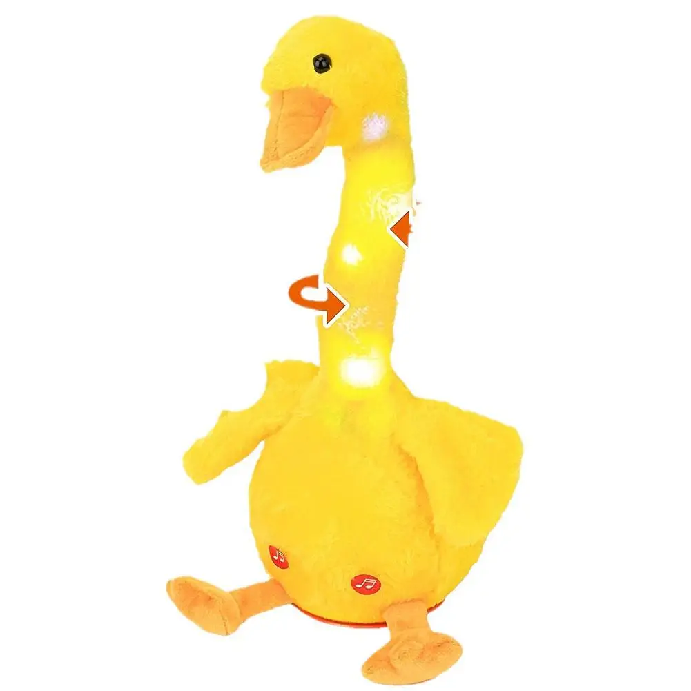 Dancing Duck peluche Electronic Shake Dance With The Soft Fun Education peluche infanzia farcito simpatico giocattolo regalo precoce peluche J0X2