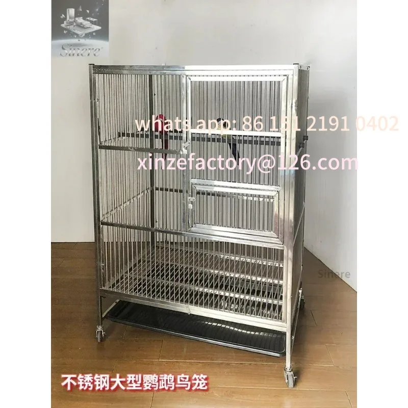 

Customizable stainless steel parrot cage, bird cage