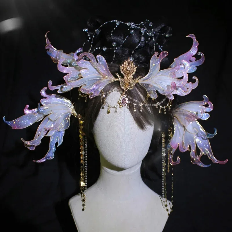 DY20Sweet حورية البحر عقال اللؤلؤ شل تاج لوصيفة الشرف الشاطئ الزفاف إكسسوارات الشعر الزفاف صدف تيارا حفلة موسيقية خوذة 2