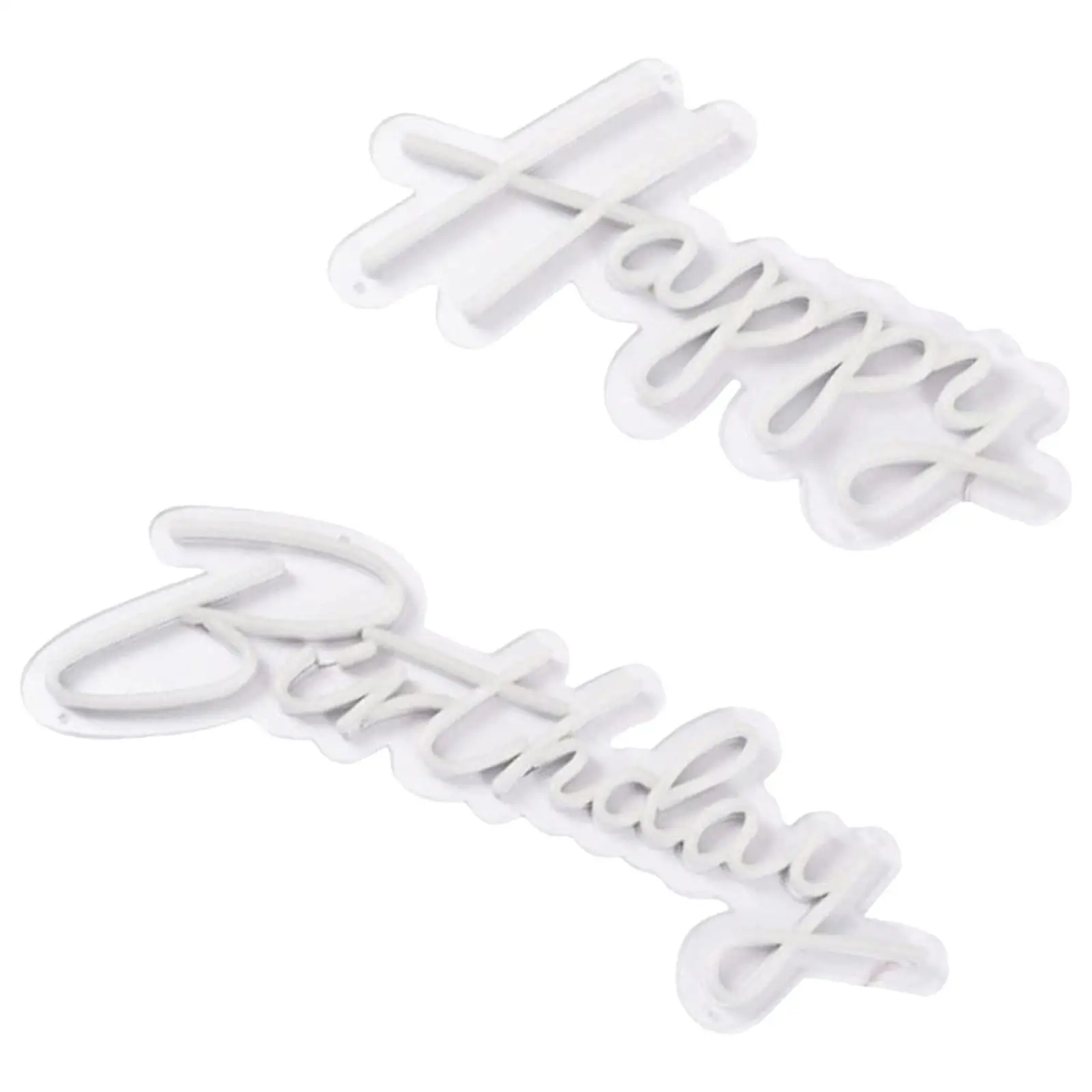 LED Happy Birthday Neon Signs, Banner Lamp Background Wall Living